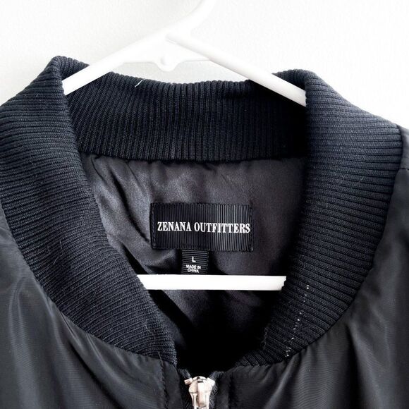 Zenana Outfitters // long bomber jacket // size large // EUC - Picture 7 of 8